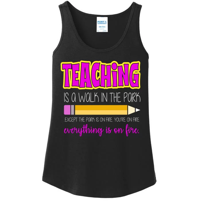 Teaching Is A Walk In The Park Ladies Essential Tank