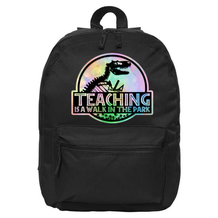 Teaching Is A Walk In The Park Funny Teacher 16 in Basic Backpack