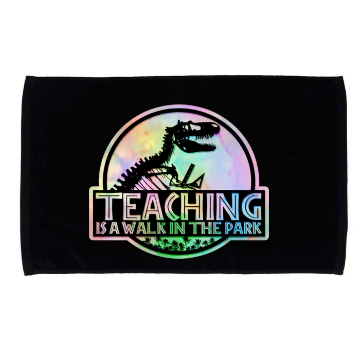 Teaching Is A Walk In The Park Funny Teacher Microfiber Hand Towel