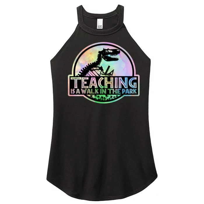 Teaching Is A Walk In The Park Funny Teacher Women’s Perfect Tri Rocker Tank