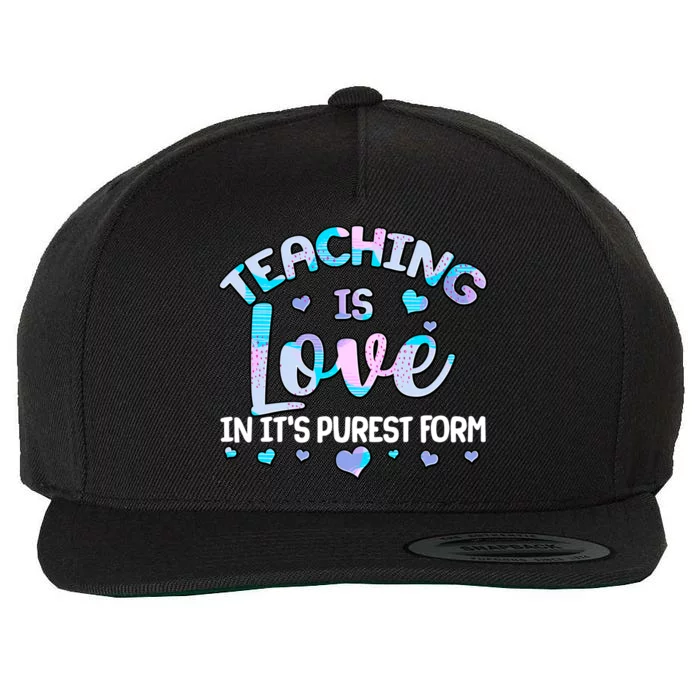 Teaching Is Love In It's Purest Form Wool Snapback Cap