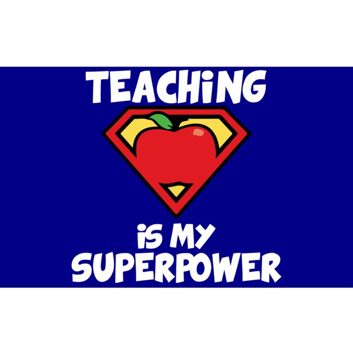 Teaching Is My Superpower Apple Crest Bumper Sticker