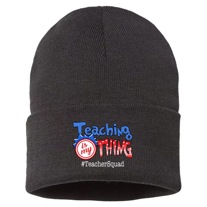 Teaching Is My Thing TeacherSquad Sustainable Knit Beanie