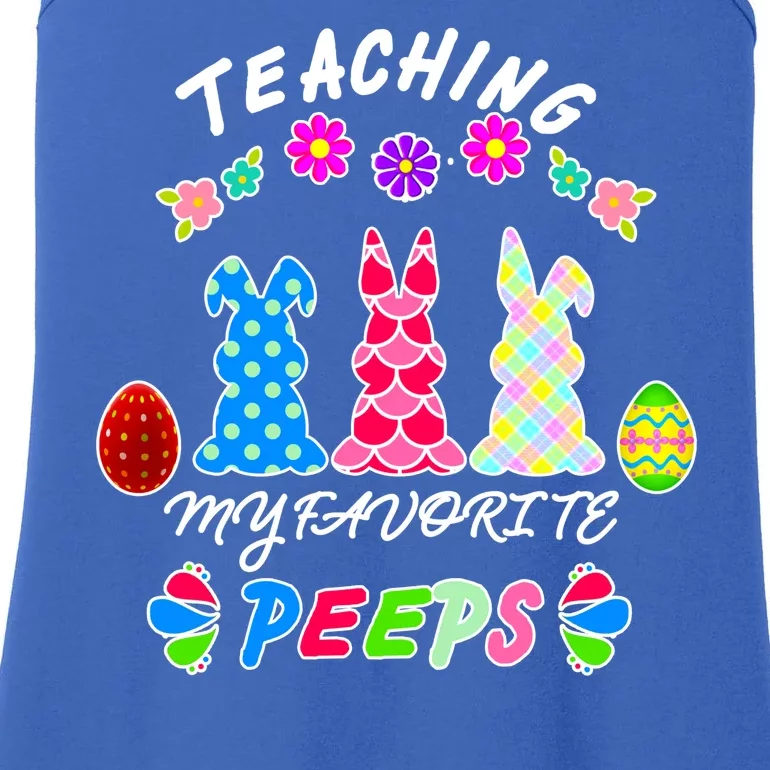 Teaching My Favorite Peeps Cute Easter Bunnies Ladies Essential Tank