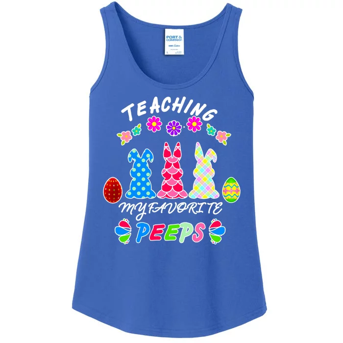 Teaching My Favorite Peeps Cute Easter Bunnies Ladies Essential Tank