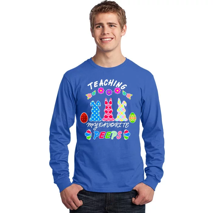 Teaching My Favorite Peeps Cute Easter Bunnies Tall Long Sleeve T-Shirt