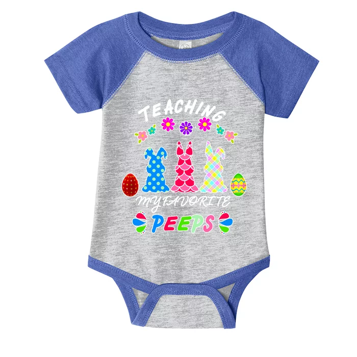 Teaching My Favorite Peeps Cute Easter Bunnies Infant Baby Jersey Bodysuit