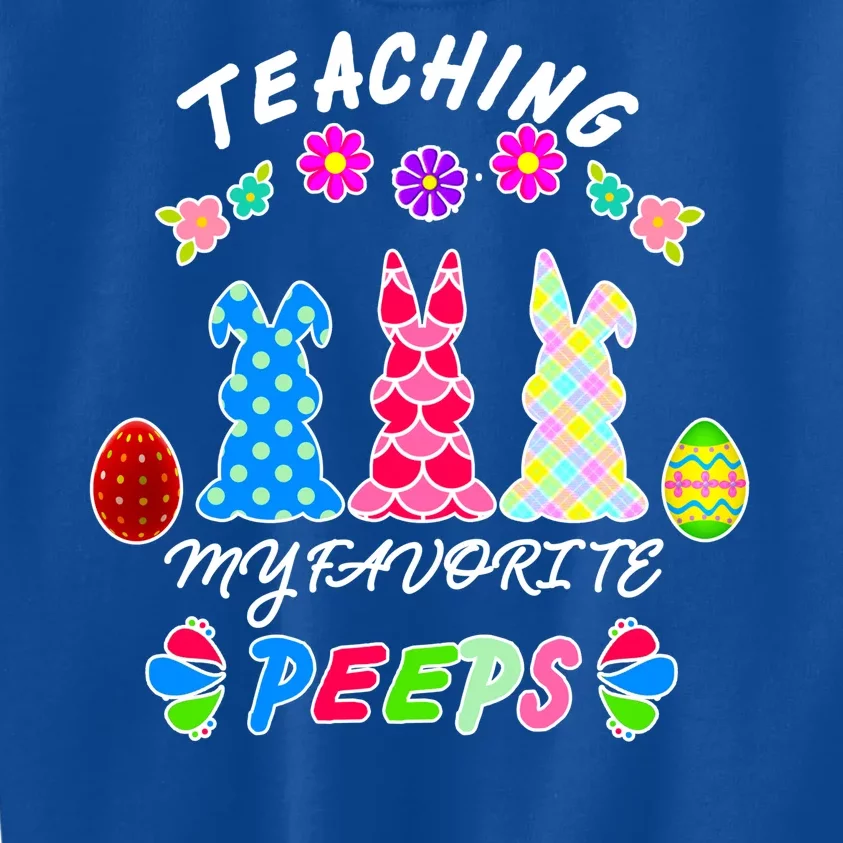 Teaching My Favorite Peeps Cute Easter Bunnies Kids Sweatshirt