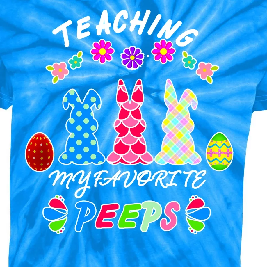 Teaching My Favorite Peeps Cute Easter Bunnies Kids Tie-Dye T-Shirt