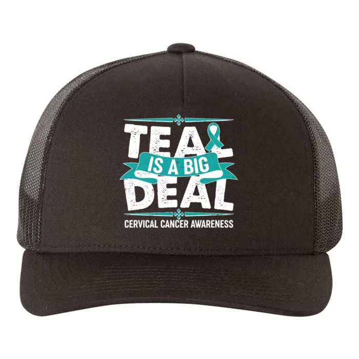 Teal Is A Big Deal Cervical Cancer Awareness Yupoong Adult 5-Panel Trucker Hat