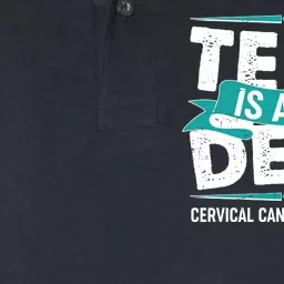 Teal Is A Big Deal Cervical Cancer Awareness Softstyle Adult Sport Polo