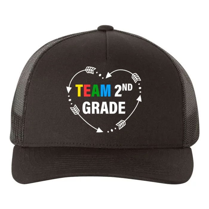 Team 2nd Grade Arrow Heart Yupoong Adult 5-Panel Trucker Hat