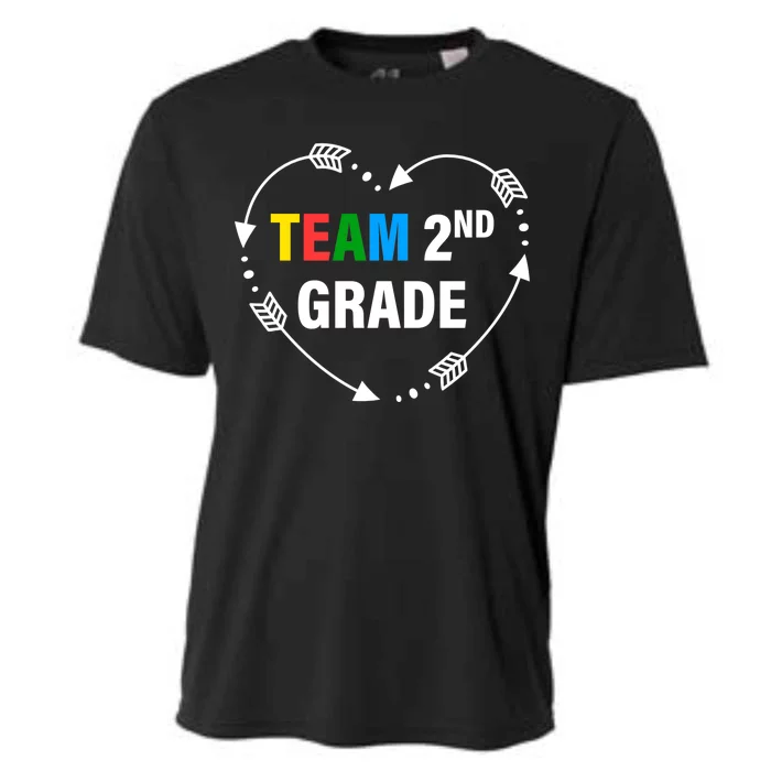 Team 2nd Grade Arrow Heart Cooling Performance Crew T-Shirt