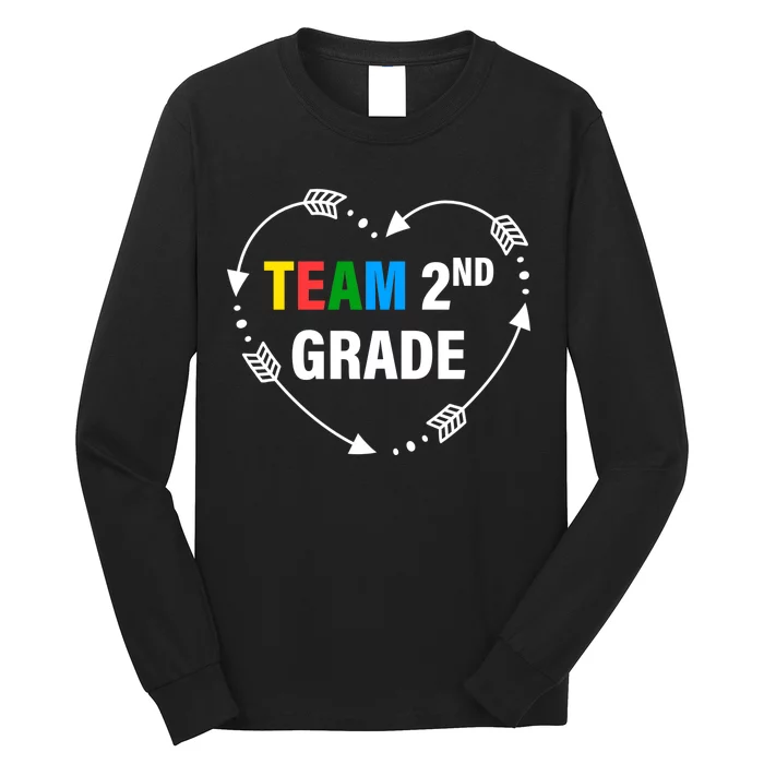 Team 2nd Grade Arrow Heart Long Sleeve Shirt