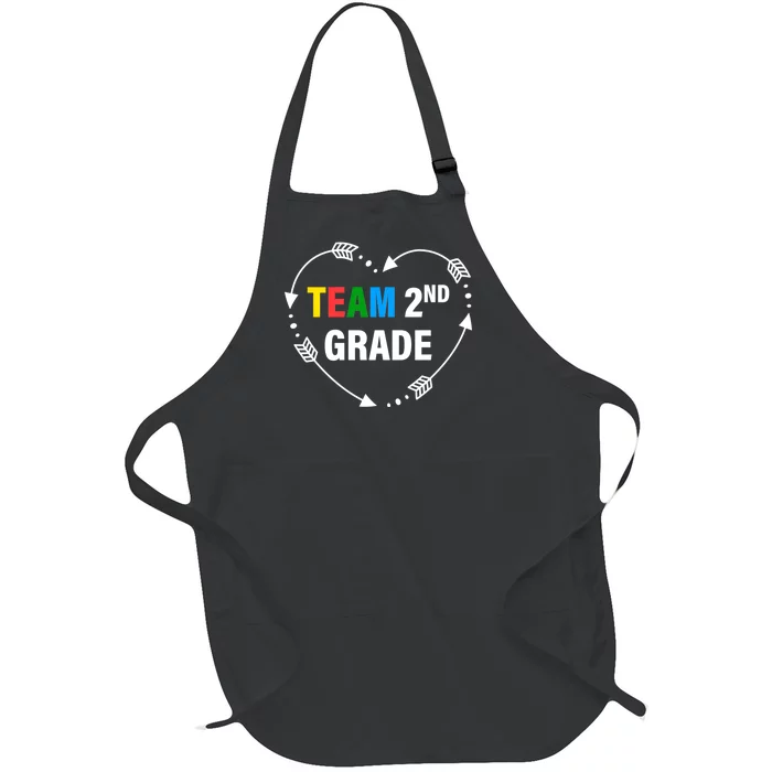 Team 2nd Grade Arrow Heart Full-Length Apron With Pocket