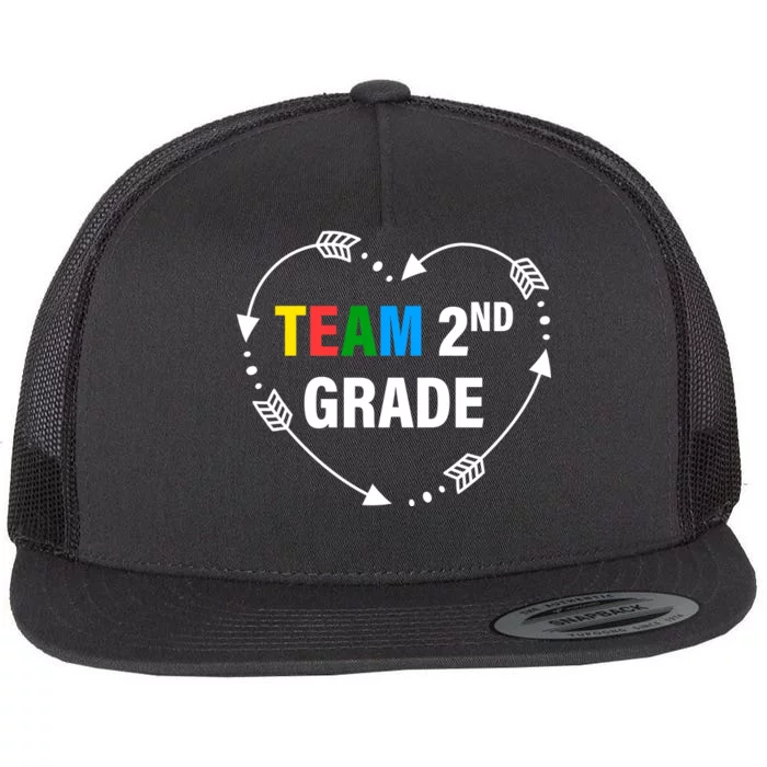 Team 2nd Grade Arrow Heart Flat Bill Trucker Hat