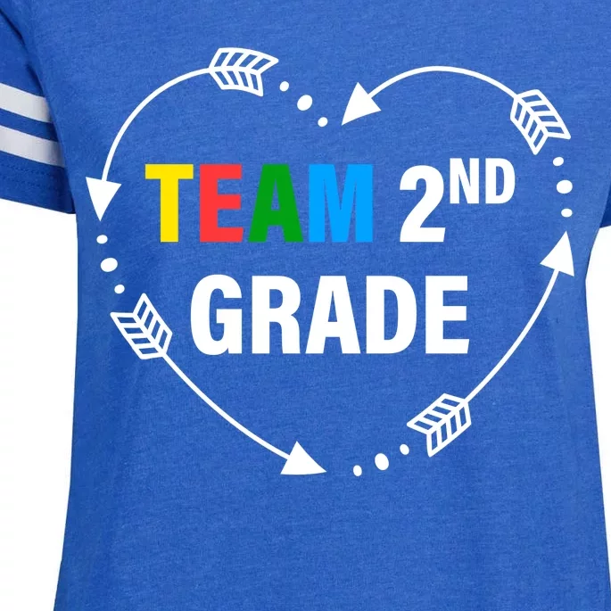 Team 2nd Grade Arrow Heart Enza Ladies Jersey Football T-Shirt