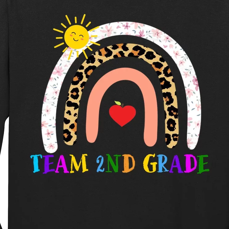 Team 2nd Grade Cute Rainbow Teachers Students Long Sleeve Shirt