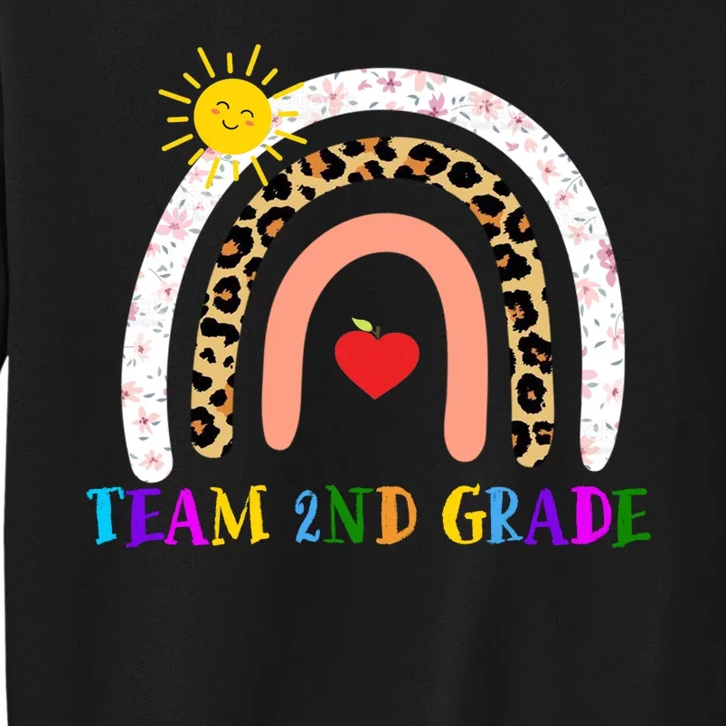 Team 2nd Grade Cute Rainbow Teachers Students Sweatshirt