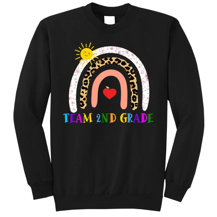 Team 2nd Grade Cute Rainbow Teachers Students Sweatshirt