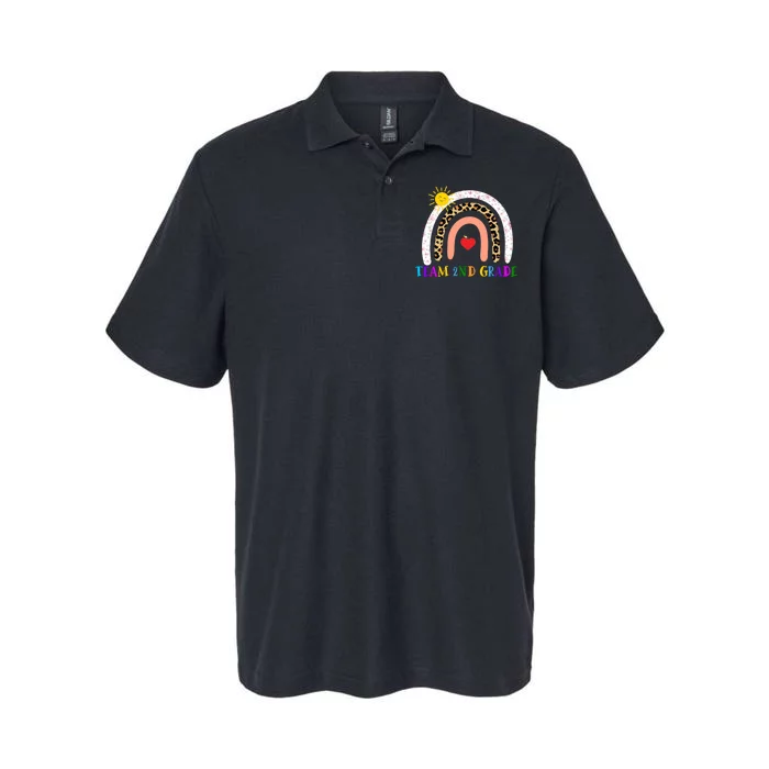 Team 2nd Grade Cute Rainbow Teachers Students Softstyle Adult Sport Polo