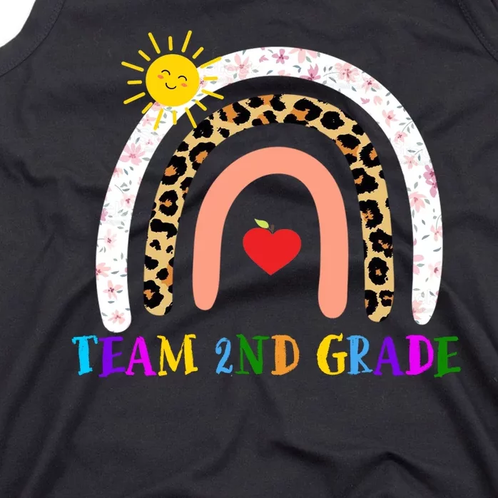 Team 2nd Grade Cute Rainbow Teachers Students Tank Top