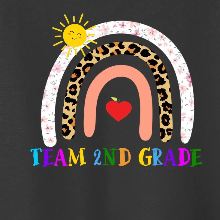 Team 2nd Grade Cute Rainbow Teachers Students Toddler T-Shirt