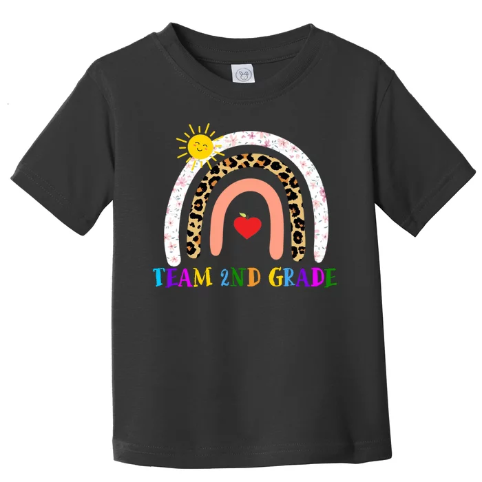 Team 2nd Grade Cute Rainbow Teachers Students Toddler T-Shirt