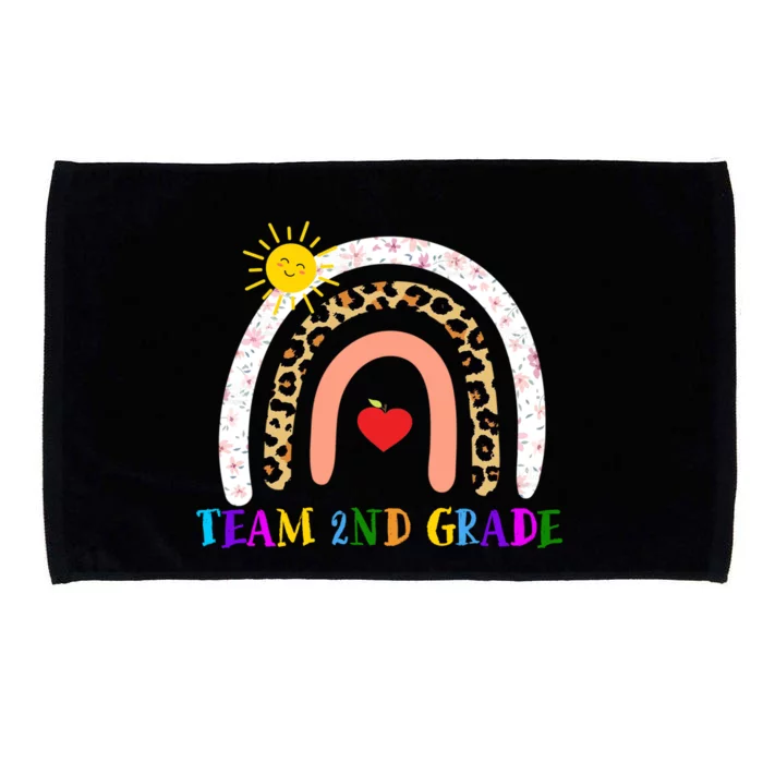 Team 2nd Grade Cute Rainbow Teachers Students Microfiber Hand Towel