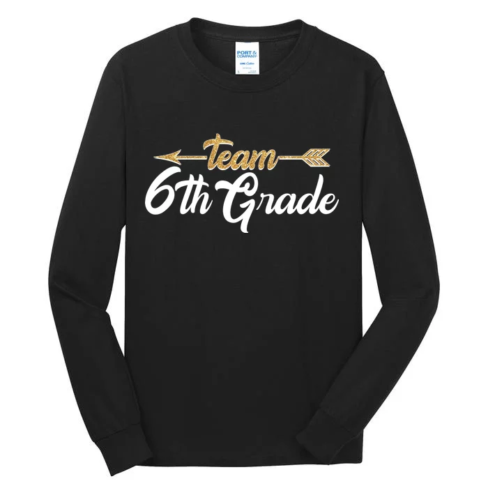 Team 6th Grade Golden Arrow Tall Long Sleeve T-Shirt