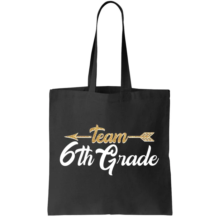 Team 6th Grade Golden Arrow Tote Bag