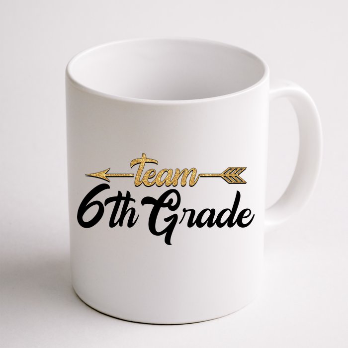 Team 6th Grade Golden Arrow Front & Back Coffee Mug