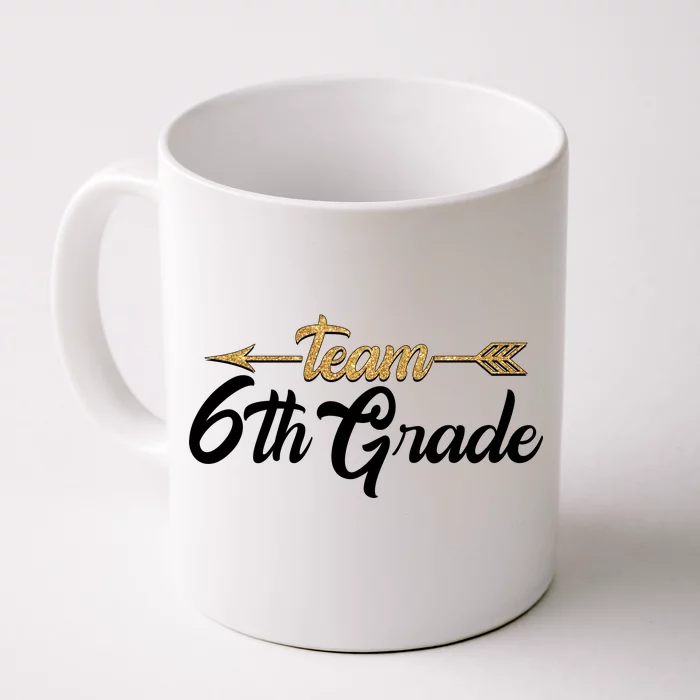 Team 6th Grade Golden Arrow Front & Back Coffee Mug