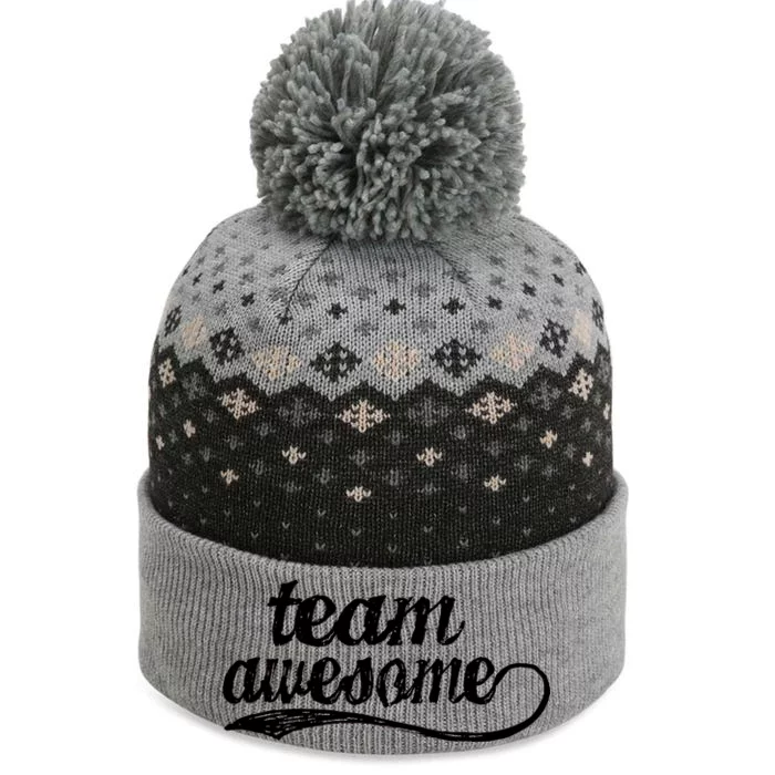 Team Awesome Retro The Baniff Cuffed Pom Beanie