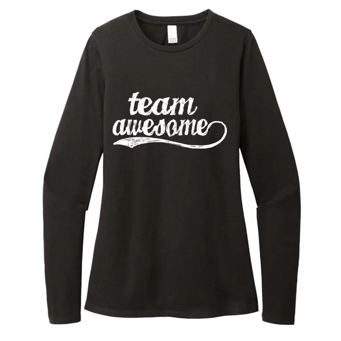 Team Awesome Retro Womens CVC Long Sleeve Shirt