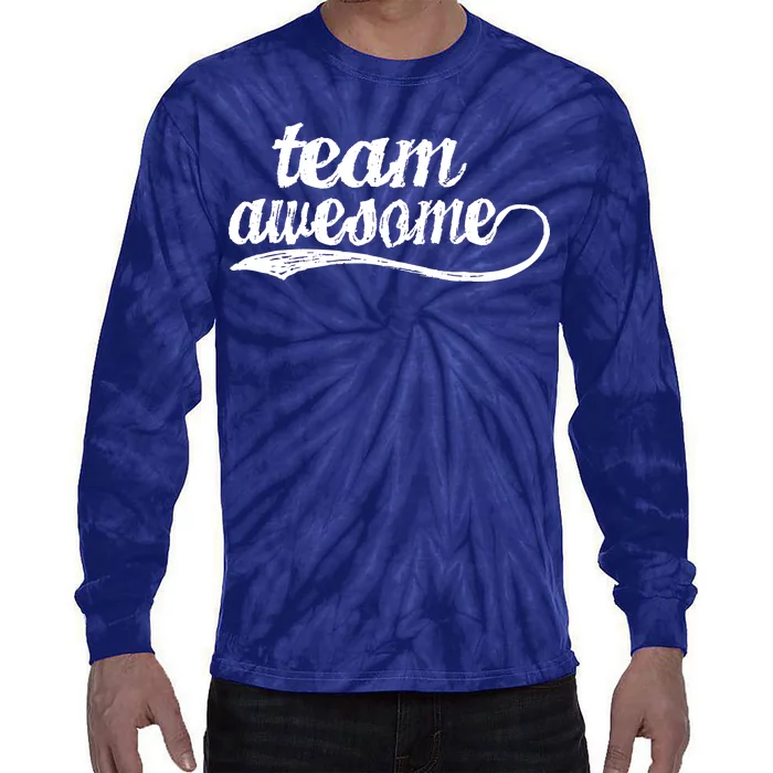 Team Awesome Retro Tie-Dye Long Sleeve Shirt