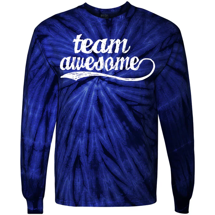 Team Awesome Retro Tie-Dye Long Sleeve Shirt