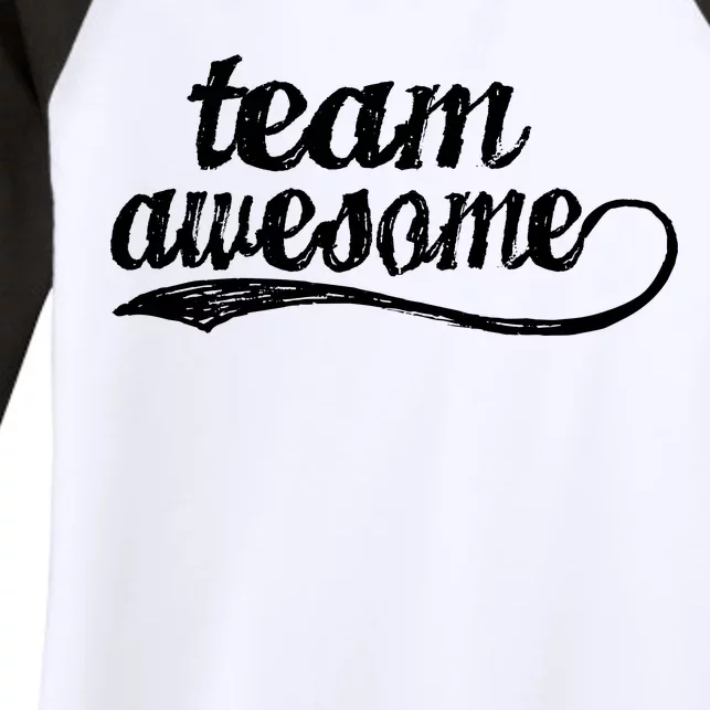 Team Awesome Retro Women's Tri-Blend 3/4-Sleeve Raglan Shirt