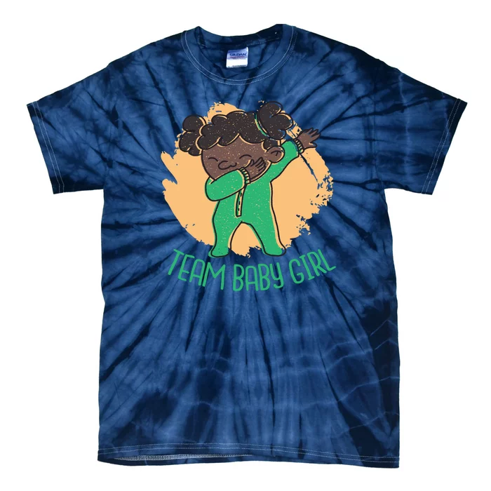 Team Baby Girl Dabbing Funny Tie-Dye T-Shirt