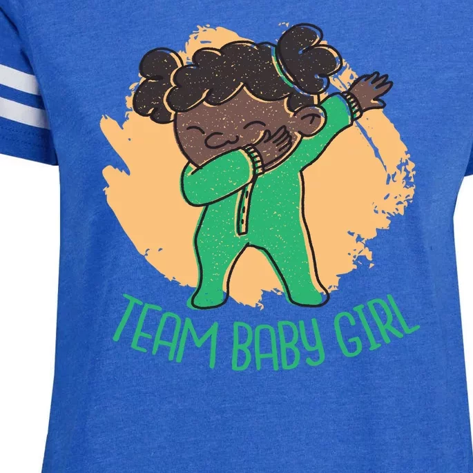 Team Baby Girl Dabbing Funny Enza Ladies Jersey Football T-Shirt