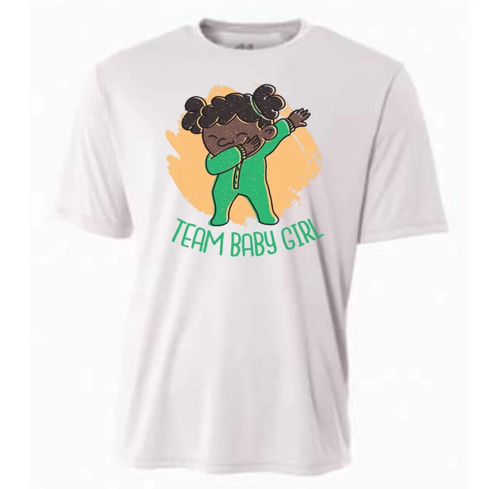 Team Baby Girl Dabbing Funny Cooling Performance Crew T-Shirt