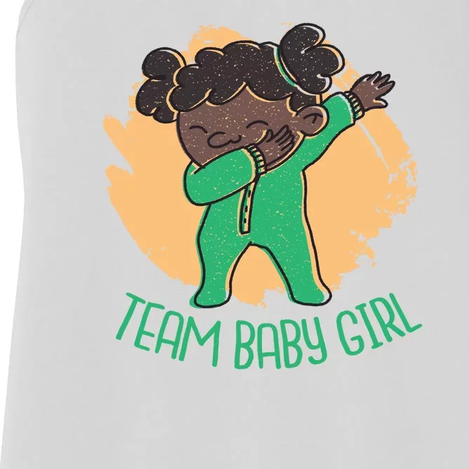 Team Baby Girl Dabbing Funny Women's Racerback Tank