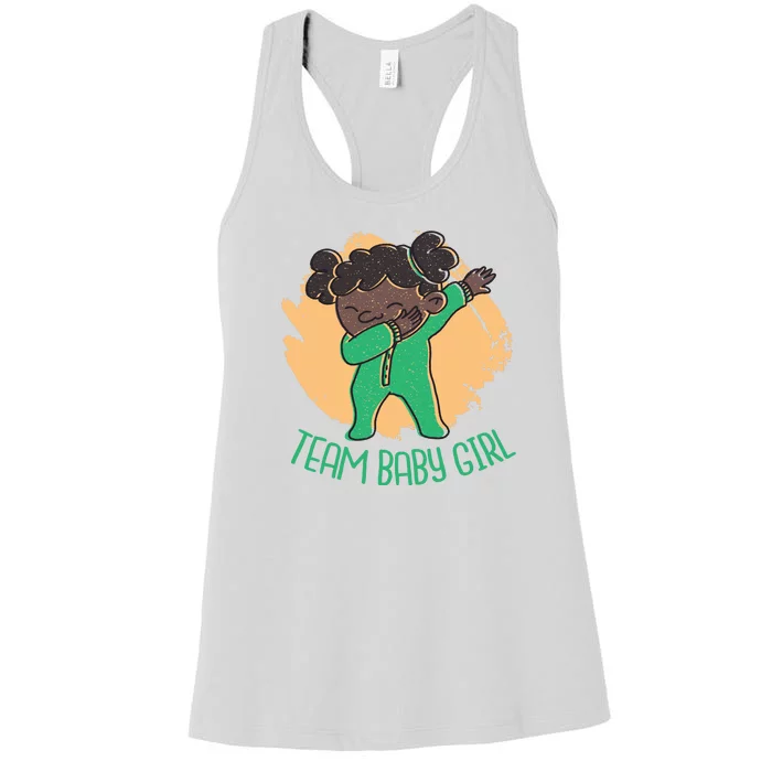 Team Baby Girl Dabbing Funny Women's Racerback Tank