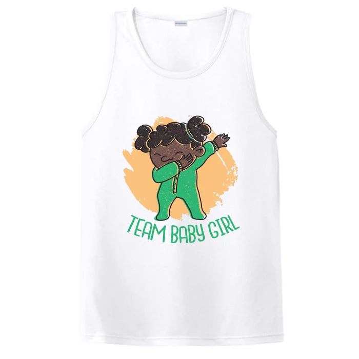 Team Baby Girl Dabbing Funny Performance Tank