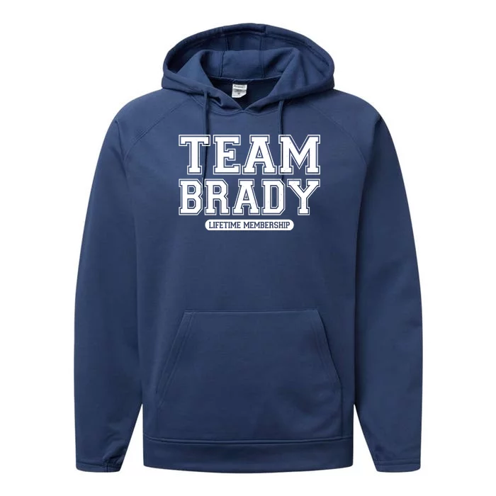 Team Brady Lifetime Memebership Performance Fleece Hoodie