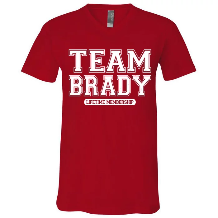 Team Brady Lifetime Memebership V-Neck T-Shirt