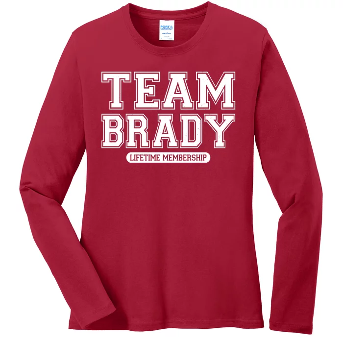 Team Brady Lifetime Memebership Ladies Long Sleeve Shirt