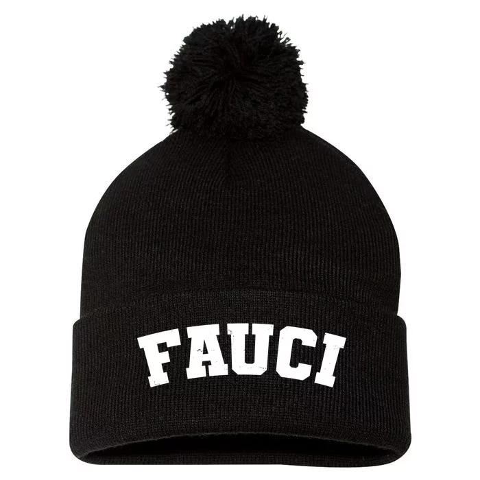 Team Dr Fauci Sporty Logo Pom Pom 12in Knit Beanie