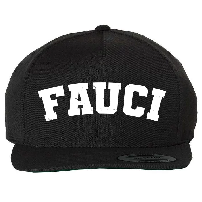 Team Dr Fauci Sporty Logo Wool Snapback Cap