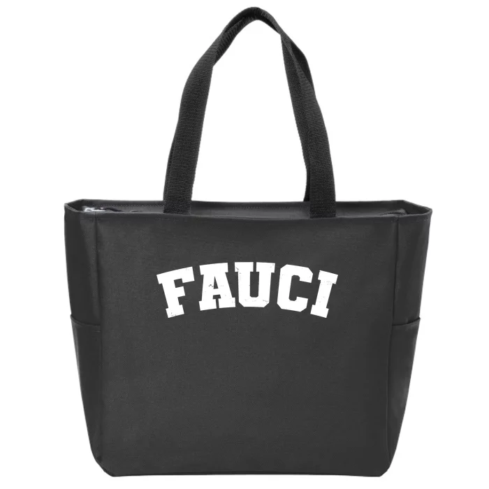 Team Dr Fauci Sporty Logo Zip Tote Bag